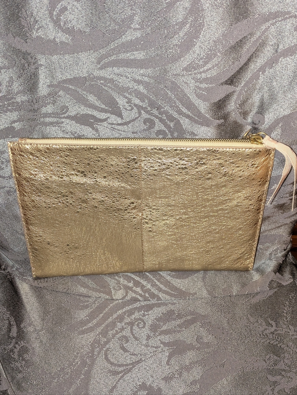 JCrew Gold Metallic Wristlet Clutch - Picture 4 of 7